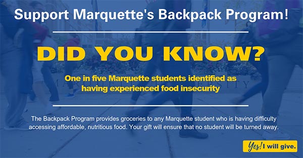 Support Marquette's Backpack Program