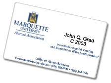 Marquette Alumni ID Card Sample